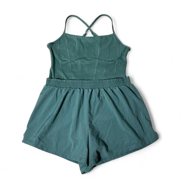Victoria's Secret PINK Pants - Victoria's Secret Pink Ultimate Runsie Green one-piece Romper Yoga Size M